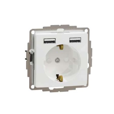 SCHUKO DOBLE USB BLANCO...